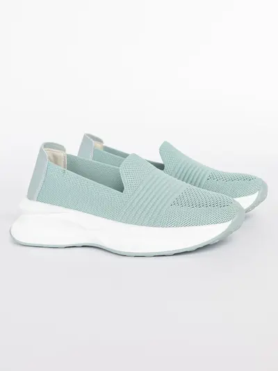 Слипоны текстильные на объемной подошве